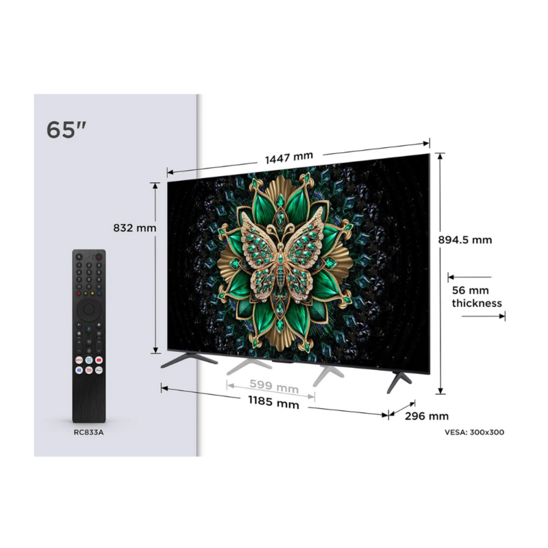 TCL 65 Inch QD-Mini LED Google TV – 65C6K by TCL — view 2