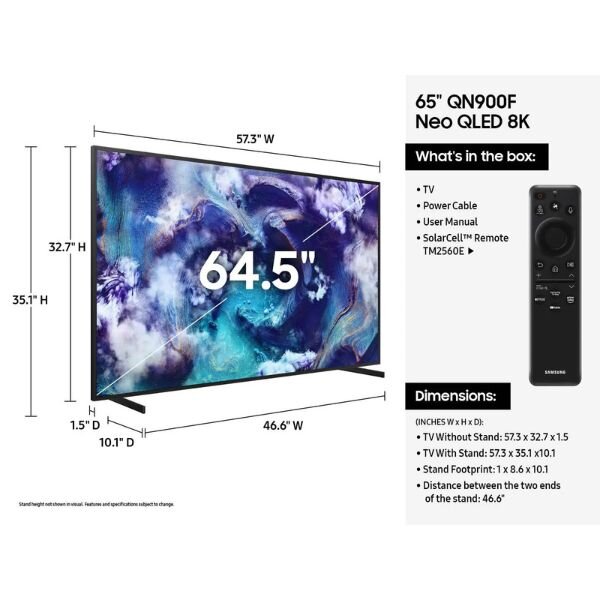 Samsung 65-Inch 8K Neo QLED Smart TV – Model: 65QN900F by Samsung — view 2