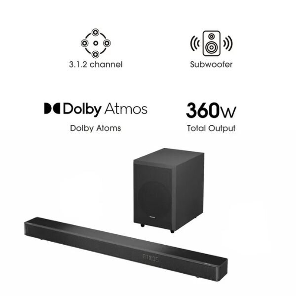 Vision Plus VP2080TS 360W Bluetooth Wireless Sound Bar by Vision