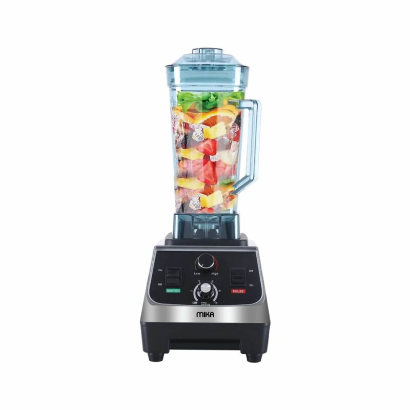 MIKA Commercial Blender, 2L, Silver & Black MCBL1151BS by Mika