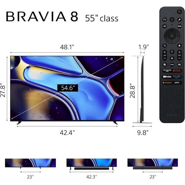 Sony 55 Inch 4K OLED Google Smart TV – Model 55XR80 by Sony — view 2