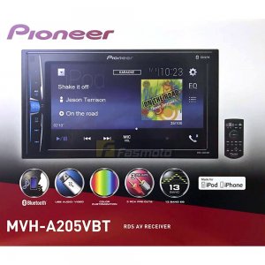 Pioneer MVH-A205VBT 6.2" Double DIN Bluetooth USB IPhone Control (NO DVD/CD)