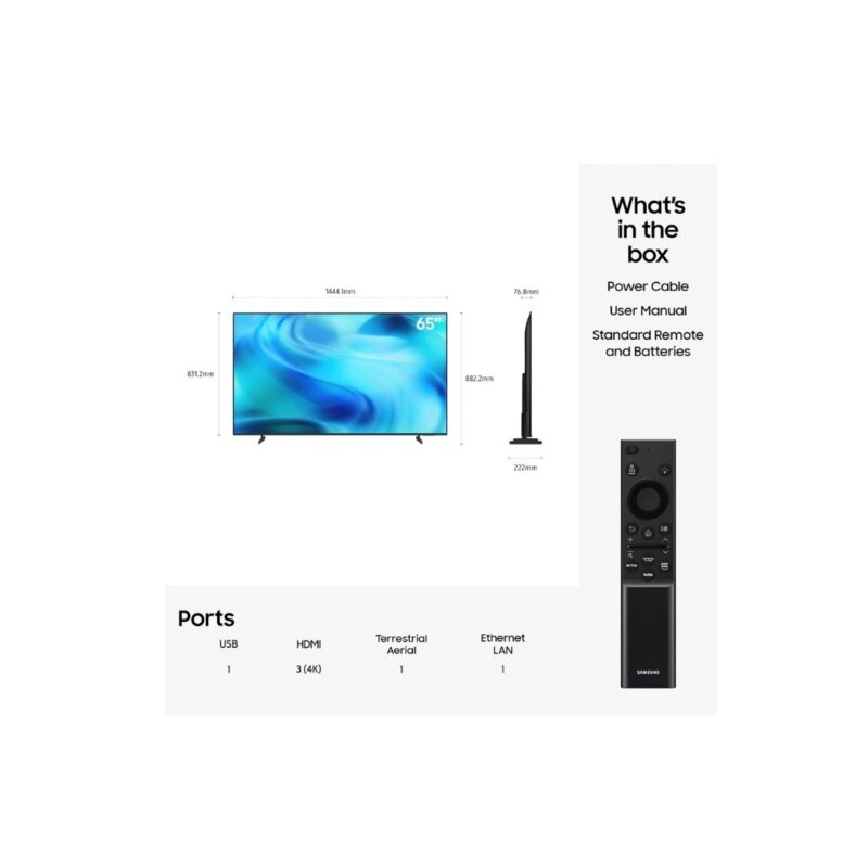Samsung 65-Inch Crystal UHD 4K Smart TV 65U8000H by Samsung — view 2