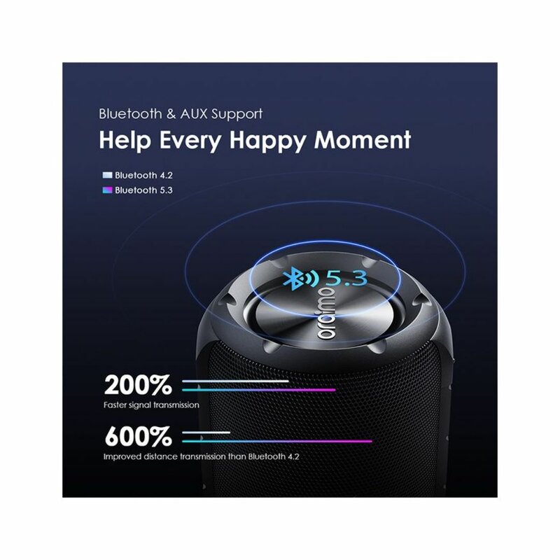 Oraimo Rover RGB Lights Bluetooth 5.3 Portable IPX5 Wireless Speaker by Other — view 5