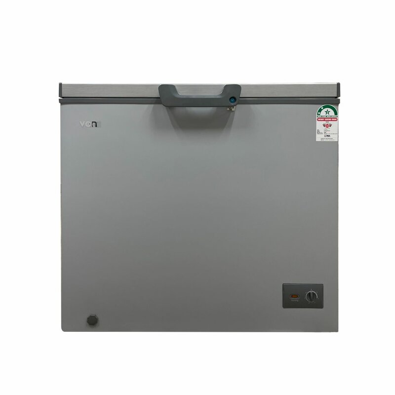Von VAFC-20DHG Chest Freezer, 198L - Silver by Other