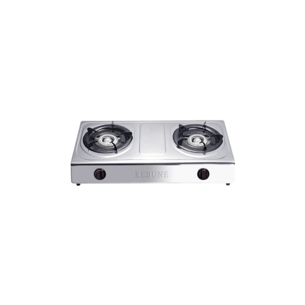 Rebune RE-4-044 Gas Stove: Stainless Steel, 2 Burner by Other