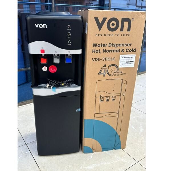 Von VDE-311CLK Electric Cooling Dispenser - Matte Black + Silver by Von — view 2