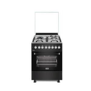 MIKA Standing Cooker 60cm X 60cm S.S Hob Matt Black MST6231E6BX