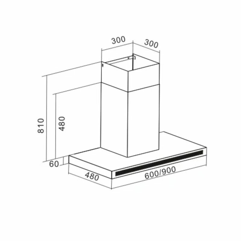 Newmatic H64.9S Kitchen Chimney Hood by Newmatic — view 2