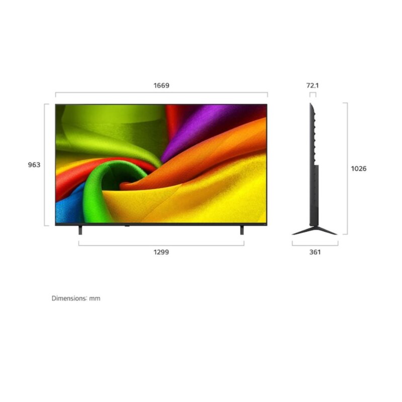 LG 75 Inch NANO 4K AI NU84 Smart TV 75NU840B6LA HDR10 Pro by LG — view 2