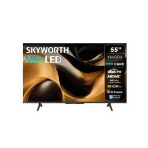 Skyworth 65X6600H 65 Inch QD-MiniLED Google Smart TV – 4K Ultra HD, Dolby Atmos, HDR10+