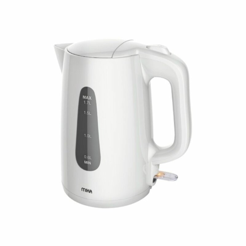 MIKA MKT1302 Kettle, 1.7L, Plastic, 360º Cordless, Cream White by Mika