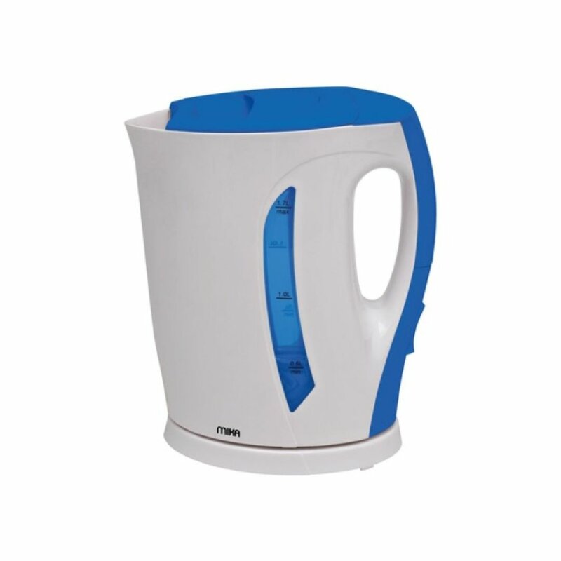 MIKA MKT1101 Kettle (Electric), Plastic, 1.7L, Cordless, White & Blue by Mika
