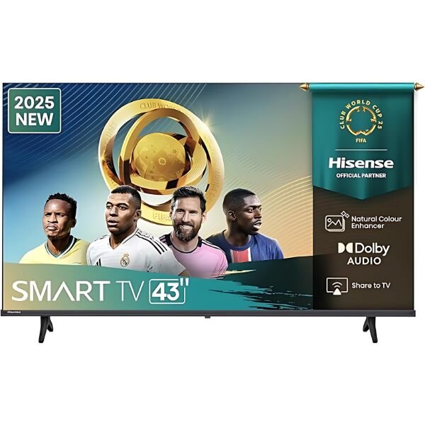 Hisense 43A6Q 43-inch 4K Smart TV  VIDAA OS, LED Panel, 400 Nits Brightness, VESA Mount 43A6Q by Hisense