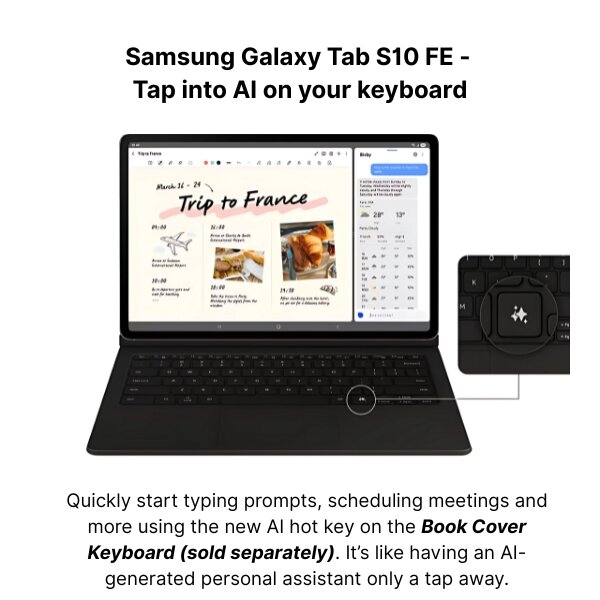 Samsung Galaxy Tab S10 FE - 10.9 Inch Display Screen, Memory Options (128GB + 8GB RAM, 256GB + 12GB RAM), With S-Pen Support by Samsung — view 5