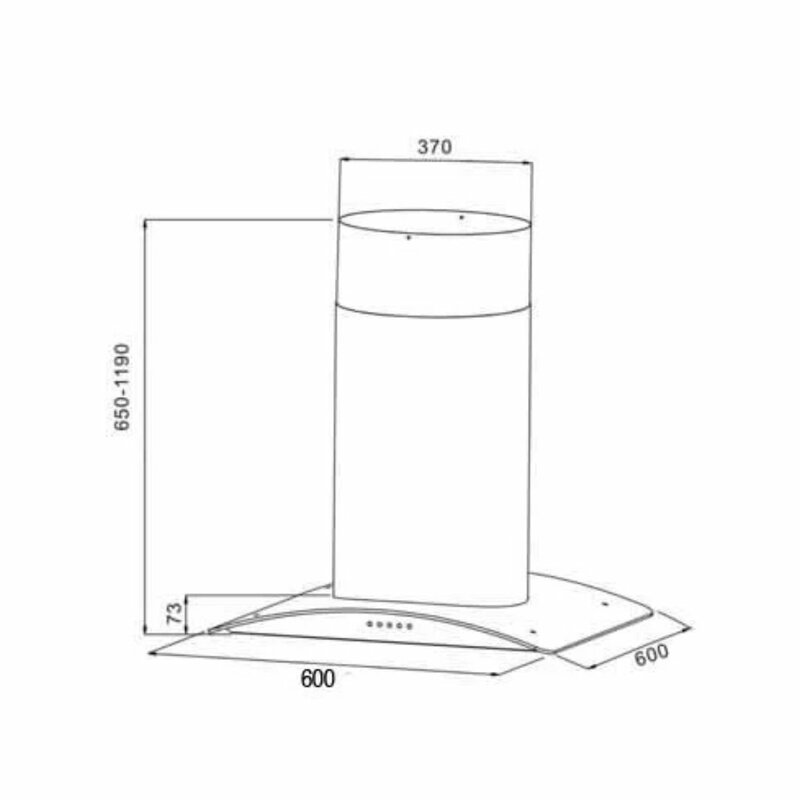 Newmatic H95.9P Island Chimney Hood by Newmatic — view 2