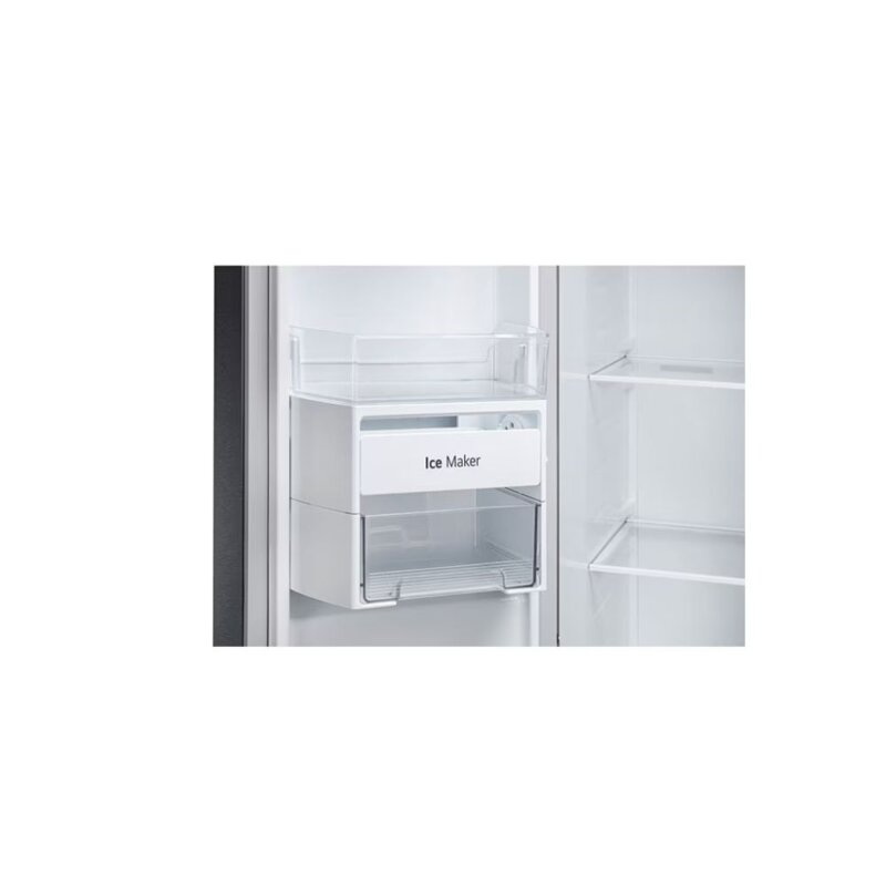 LG 664L Side-by-Side Refrigerator GC-B257KQJW -No Frost, Smart Inverter, Black Steel by LG — view 3
