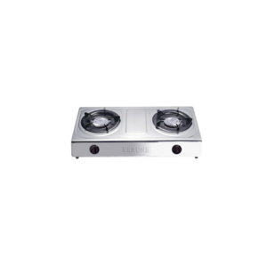 Rebune RE-4-055: 2 Burner Gas Stove Stainless Steel (Silver)