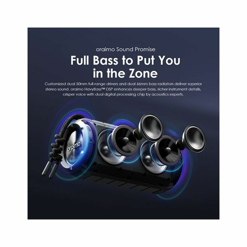 Oraimo Rover RGB Lights Bluetooth 5.3 Portable IPX5 Wireless Speaker by Other — view 4