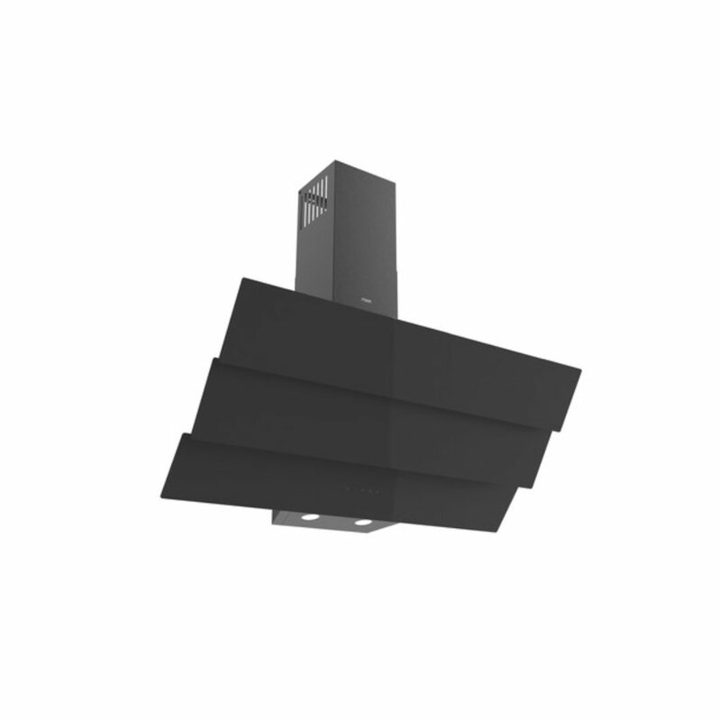 MIKA MHA952T3GB Chimney Hood, Angled, Tripple Glass, 90cm, Touch Control, Black by Mika