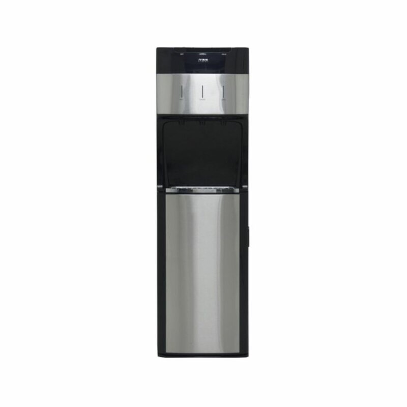 MIKA MWD2801SSB Water Dispenser, Floor Standing Bottom Load, Stainless Steel Black by Mika