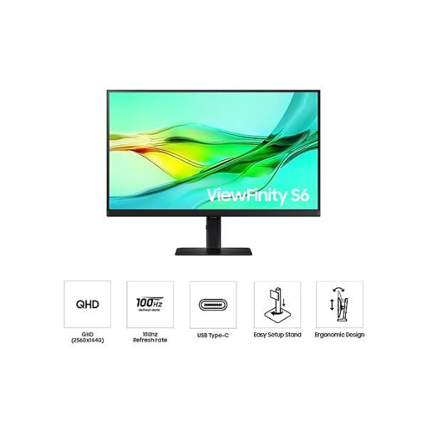 Samsung ViewFinity S6 Monitor LS24/27/32D600UAU by Samsung — view 4
