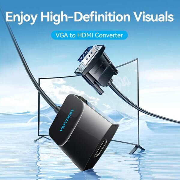 Vention VGA To HDMI Converter With Audio & Power – Black (Model ACN) by Other — view 2