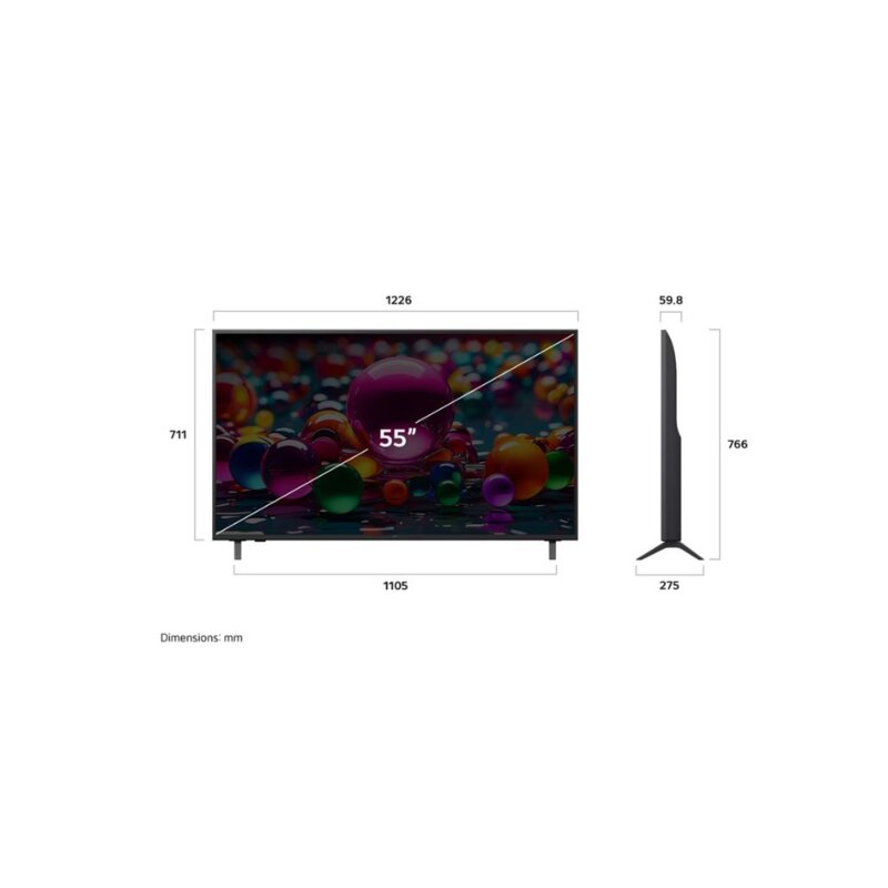 LG 55 Inch UHD AI Smart TV, 4K Resolution, - 55UA85006LA by LG — view 2