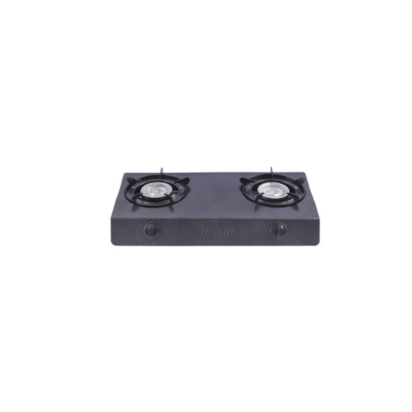 Rebune RE-4-048 2 Burner Gas Stove: Non-Stick (Steel Cap) by Other