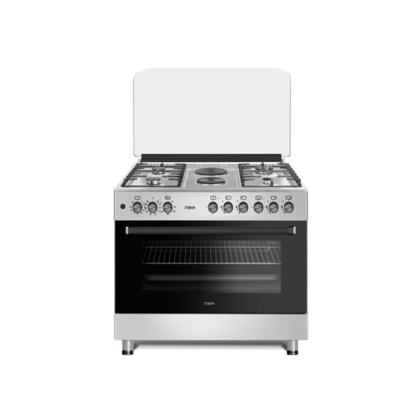 MIKA 90x60cm Dual Fuel Standing Cooker Air Fry Oven MST9042WEF10HI by Mika