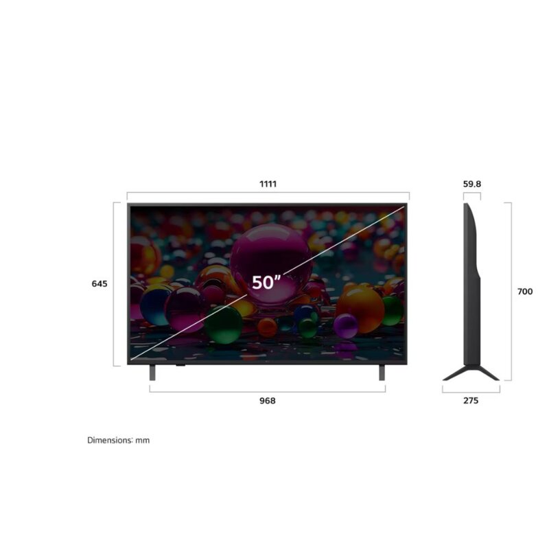 LG 50 Inch 4K UHD Smart TV WebOS 25 50UA80006 by LG — view 2