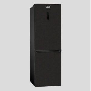 Von VRB-327NVAK Bottom Mount Fridge, No Frost 327L - Black Inox