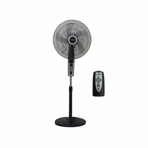MIKA Stand Fan 18 Inch With Remote, Black & Silver MFS1832RBS