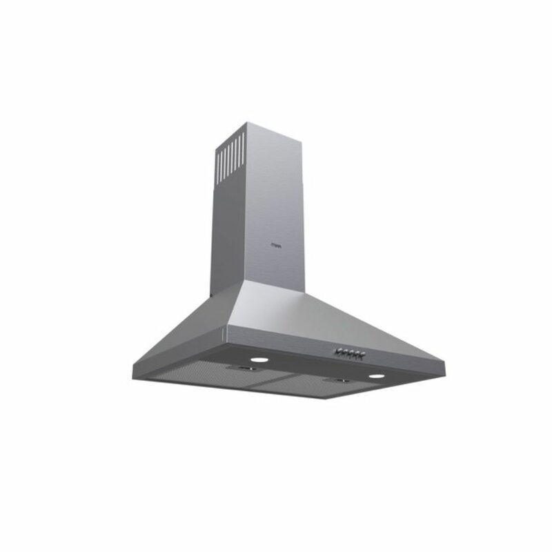MIKA MHP611BB Chimney Hood, Pyramid, 60cm, Push Button, Black by Mika