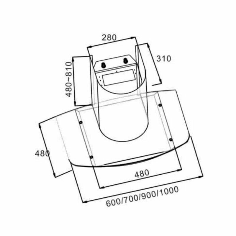 Newmatic H76.9S Kitchen Chimney Hood by Newmatic — view 2