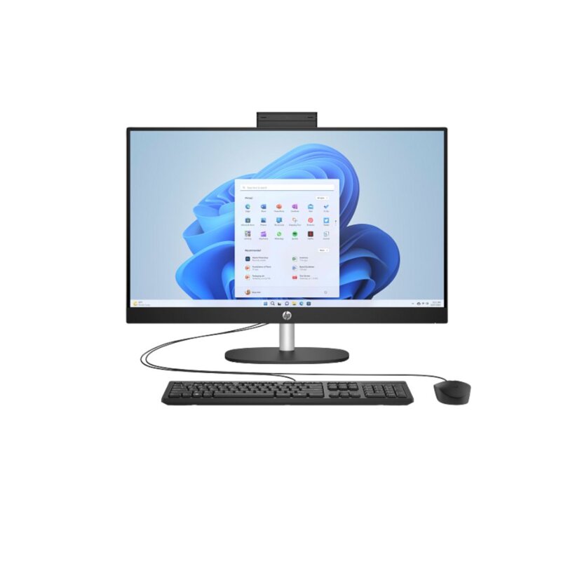 HP 27-CR0057NH All-in-One PC - 27 Inch FHD Display, Intel Core I7, 8GB RAM, 512GB SSD, Silver by HP