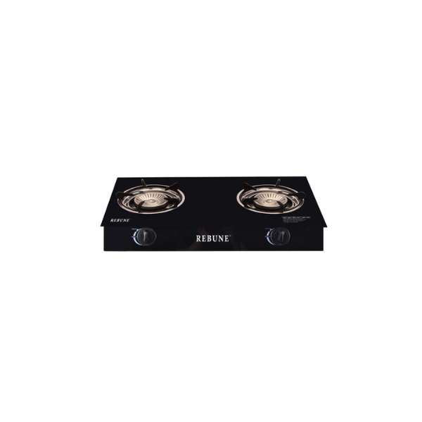 Rebune RE-4-049 Gas Stove Glass - 2 Burner - Stainless Steel by Other