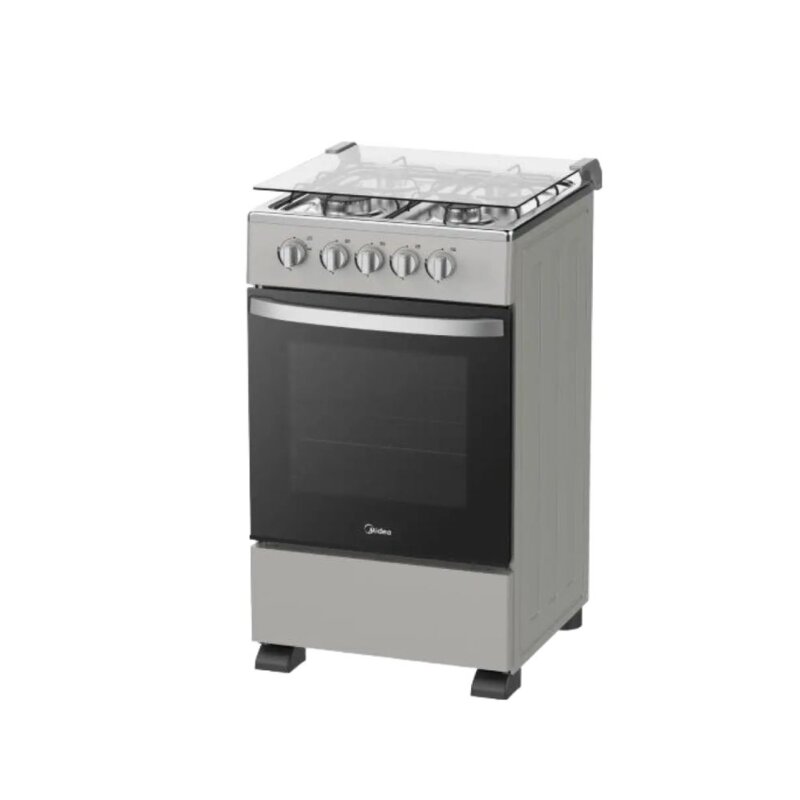 Midea 50x60 4-Burner Gas Cooker Silver 50E3G1H-SL by Midea