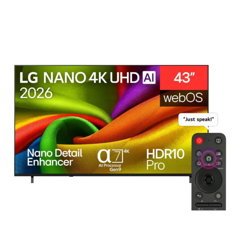 LG 43-Inch NANO 4K AI NU85 Smart TV – 43NU850BLA by LG