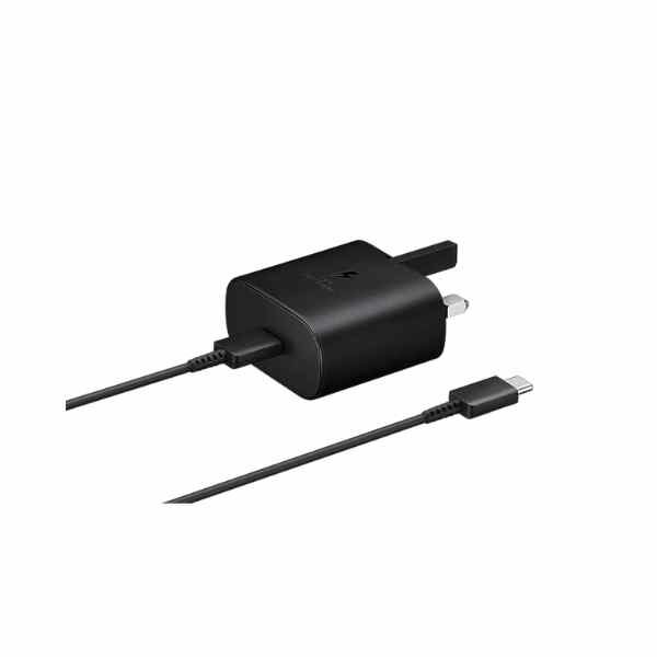 Samsung 25W USB Type-C Fast Charging Wall Charger (Black/White) Adapter by Samsung