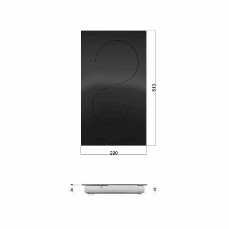 MIKA MVCH321TC Built In Vitro Ceramic Hob, 30cm, 2 Plates by Mika — view 2