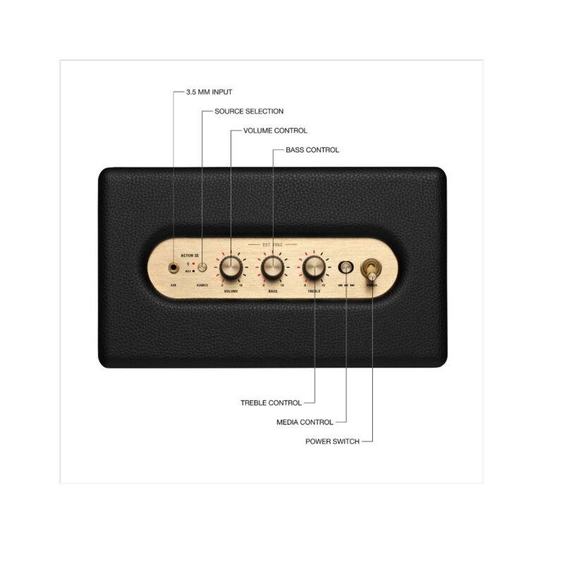 Marshall Acton III Bluetooth Speaker – 60W Stereo Sound, Bluetooth 5.2 by Other — view 2
