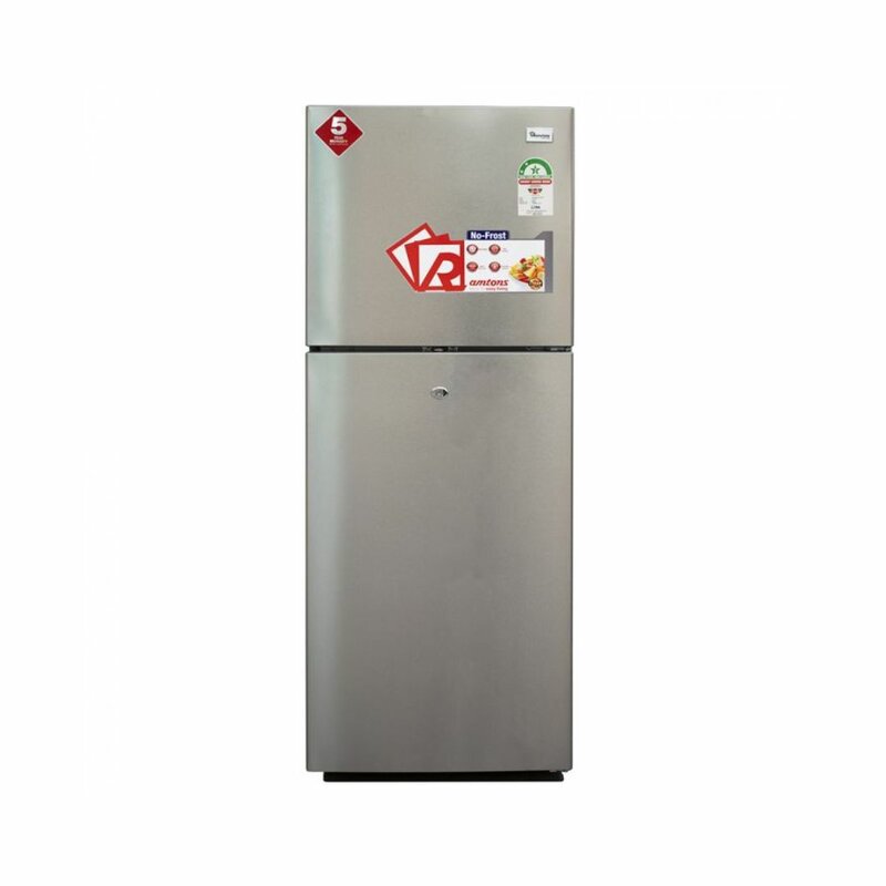 RAMTONS RF/329 188 LITRES DOUBLE DOOR NO FROST FRIDGE, SILVER by Ramtons