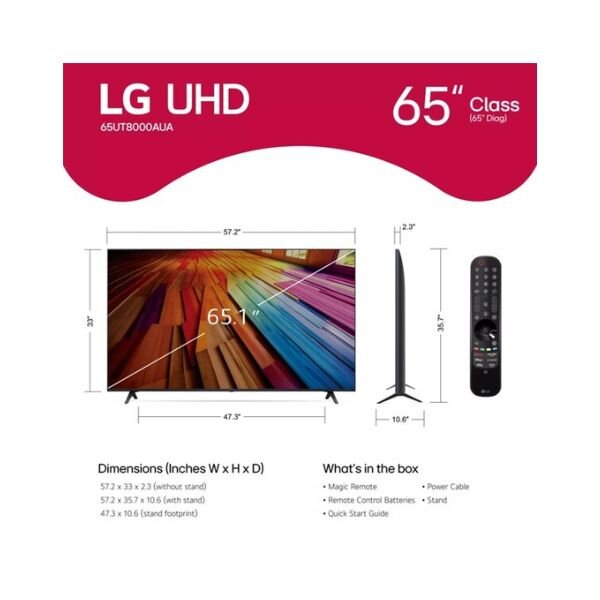 LG 65 Inch Class UT8000 4K UHD Smart TV With WebOS 24 – α5 AI Processor 4K Gen7 by LG — view 4