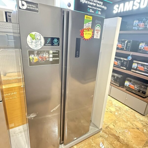 SCL 520L Side-by-Side Fridge  Stainless Steel, Energy Efficient, Multi-Function Cooling, No Frost Technology, Model Number SBS520ECDS by SCL — view 5