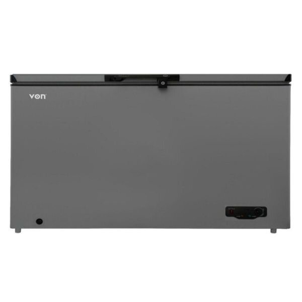 Von VAFC50DFS Chest Freezer - 505L, Grey by Other