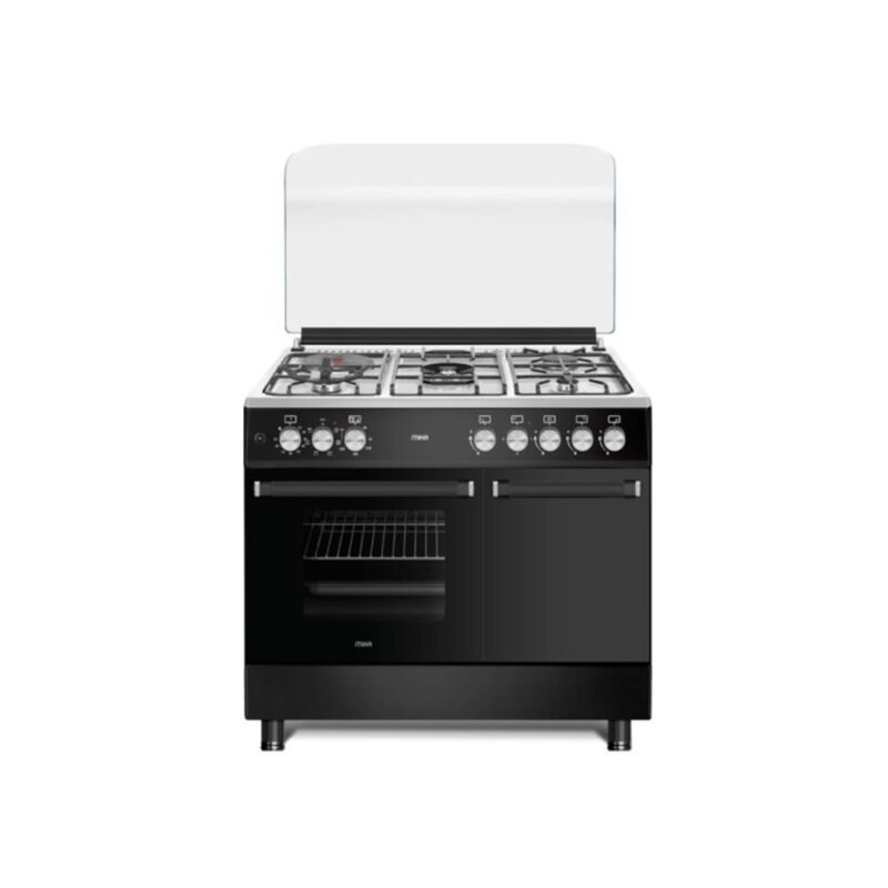 MIKA Standing Cooker 90cm X 60cm MST9041WEG6BX – Gas And Electric Cooking With Convection Oven by Mika