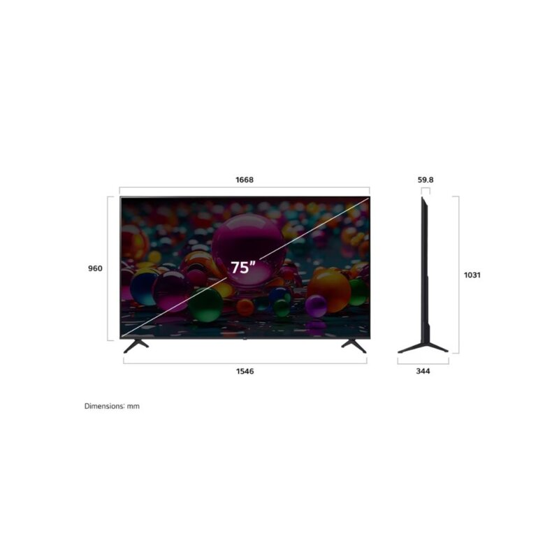 LG 75UA80006 75 Inch 4K UHD Smart TV WebOS 25 AI Processor by LG — view 2