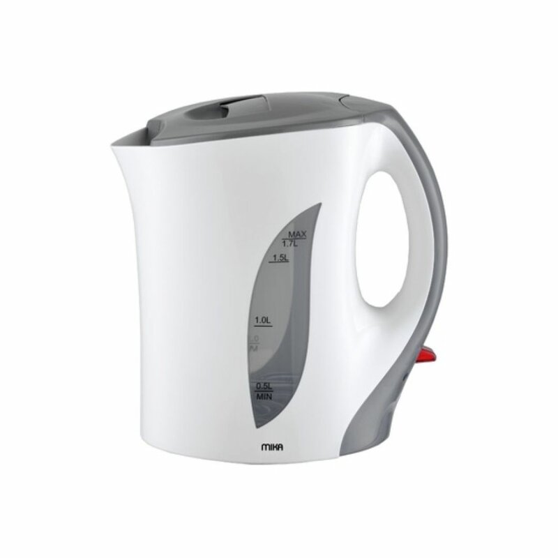 MIKA MKT1001 Kettle (Electric), Plastic, 1.7L, Corded, White & Grey by Mika