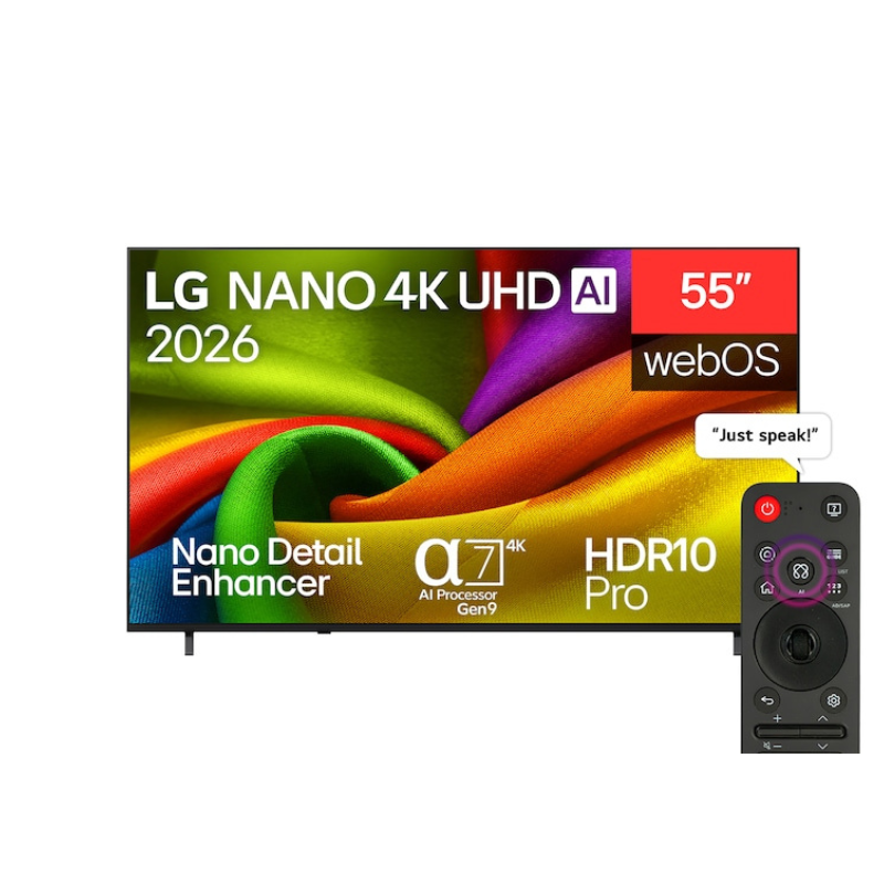 LG 55-Inch NANO 4K AI NU85 Smart TV – 55NU850BLA by LG